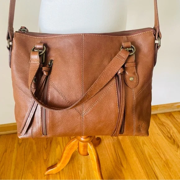 Frye Ari Cognac Leather Crossbody Bag - Picture 2 of 14